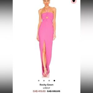 Elegant Pink Halter Maxi Dress